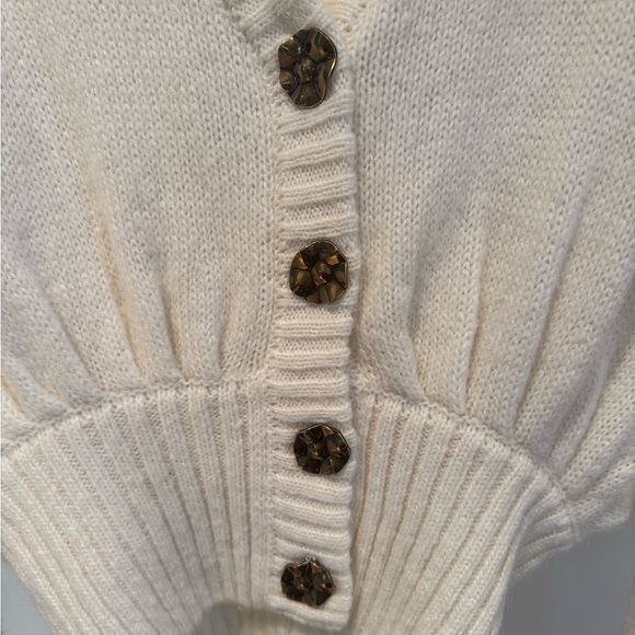 FARM Rio Women's Ivory Button-Up Cardigan - Picture 3 of 4